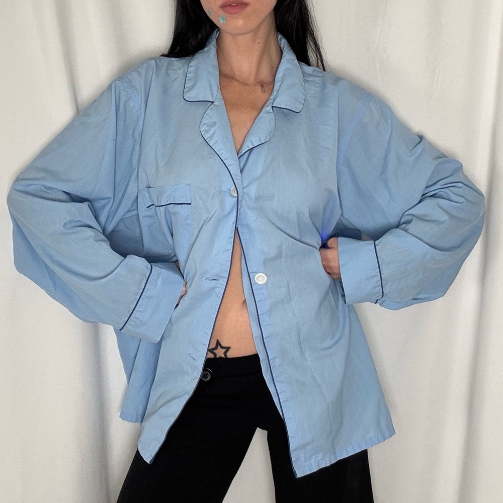 Light Blue Women's Button Up